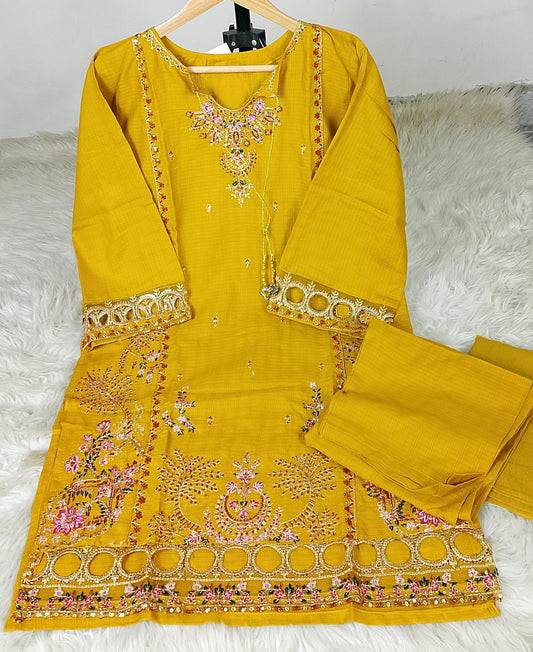 3 PIECE - EMBROIDERED LAWN SUIT