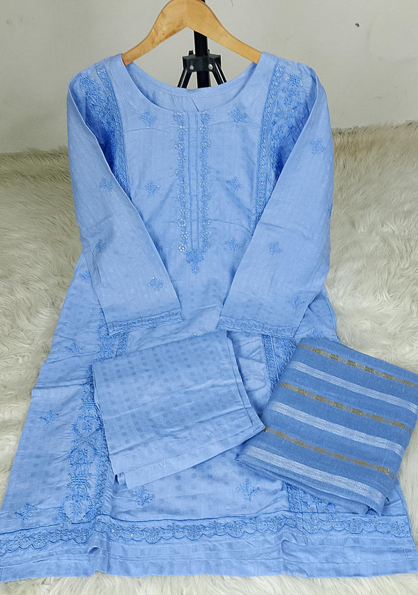 3 PIECE - EMBROIDERED LAWN SUIT
