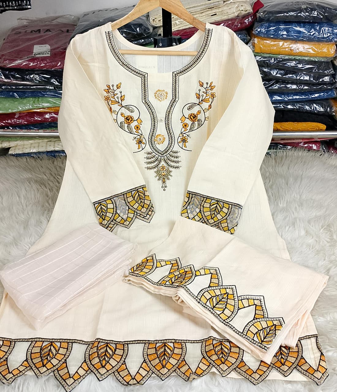3 PIECE - EMBROIDERED LAWN SUIT