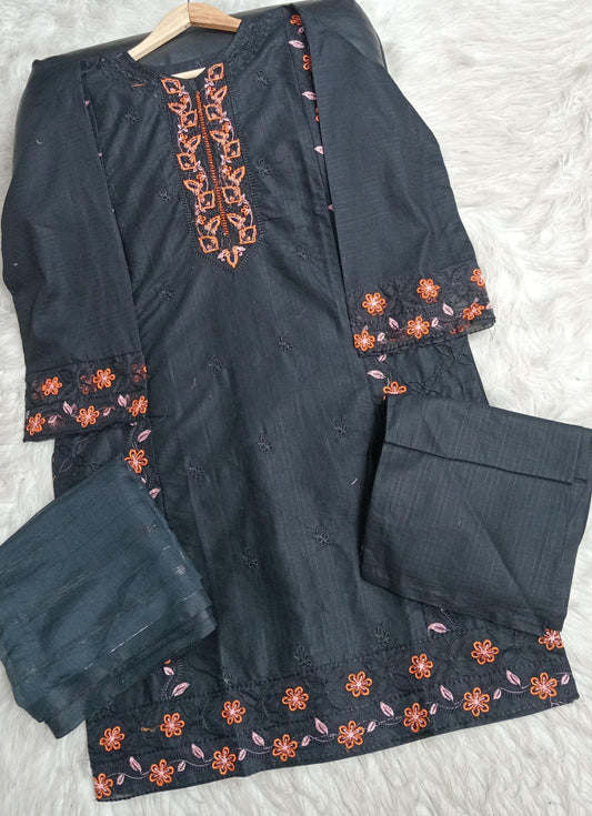 3 PIECE - EMBROIDERED LAWN SUIT