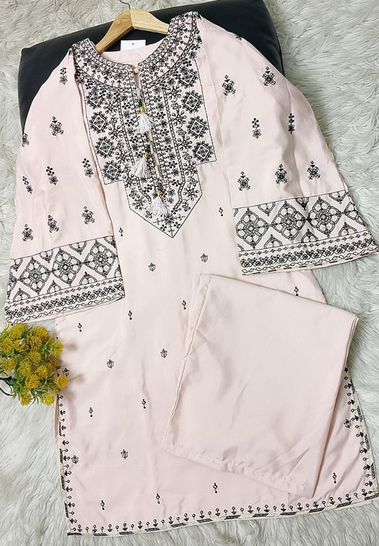 2 PIECE - EMBROIDERED VISCOSE SUIT