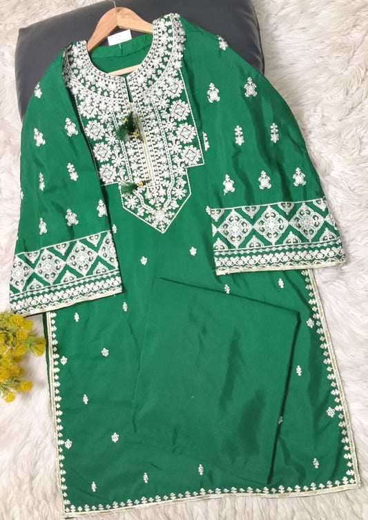 2 PIECE - EMBROIDERED VISCOSE SUIT