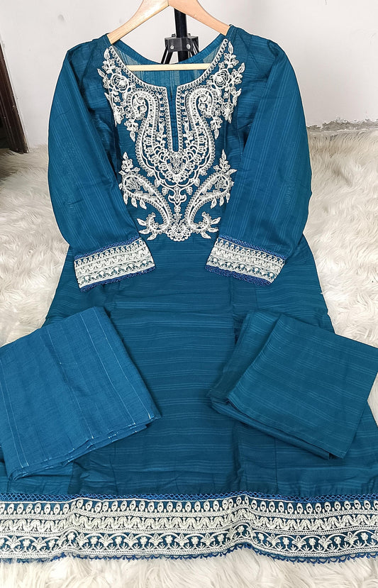 3 PIECE - EMBROIDERED LAWN SUIT