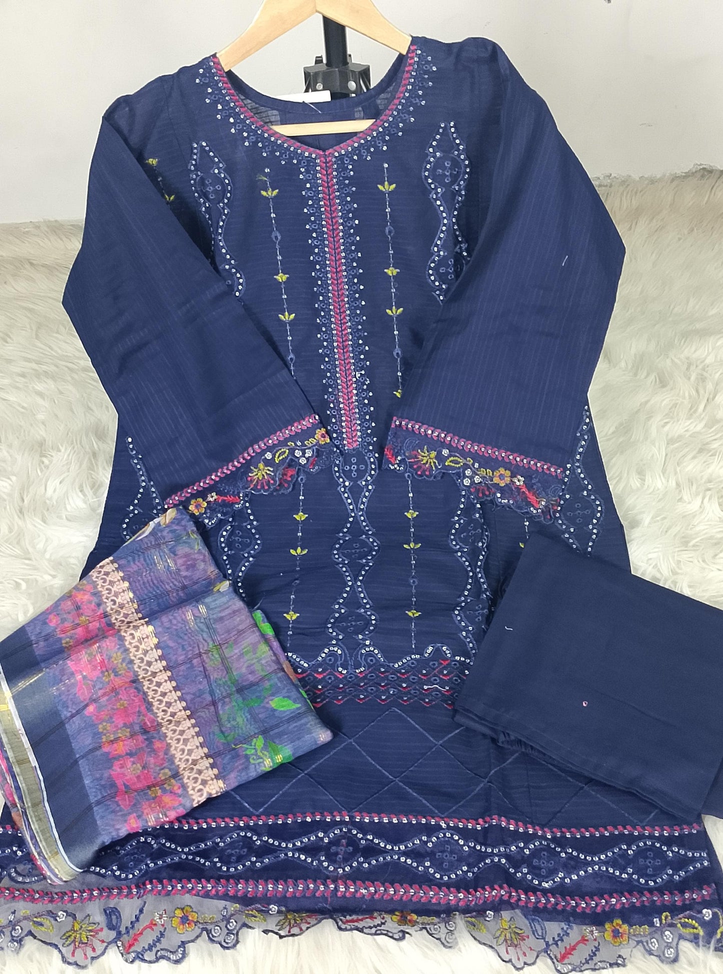 3 PIECE - EMBROIDERED LAWN SUIT