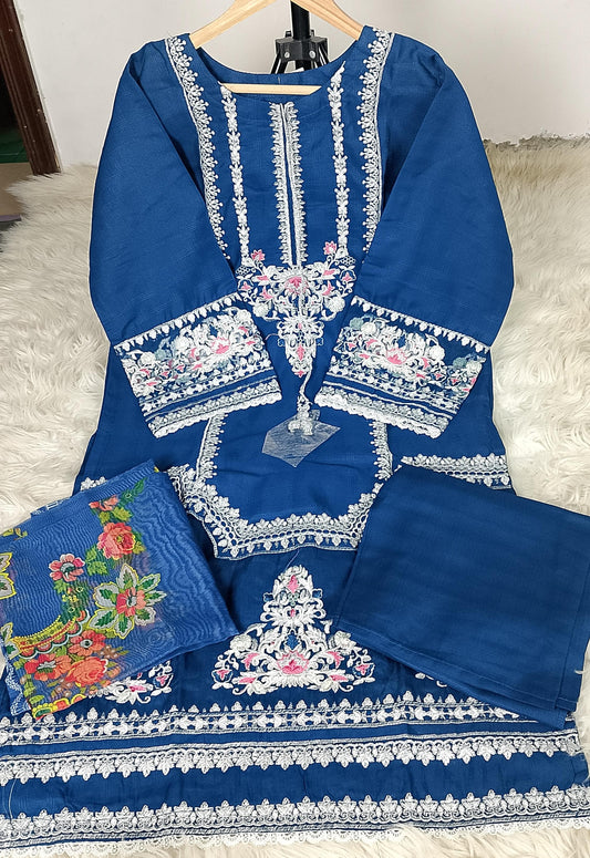 3 PIECE - EMBROIDERED LAWN SUIT