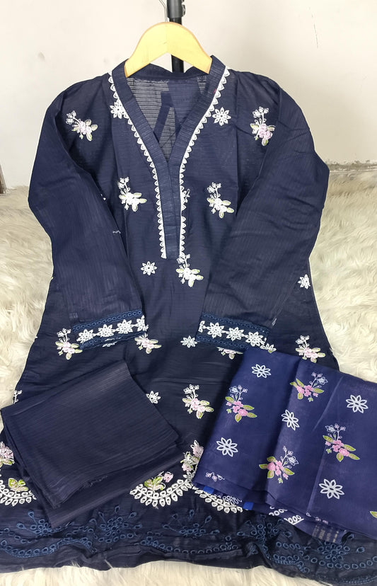 3 PIECE - EMBROIDERED LAWN SUIT