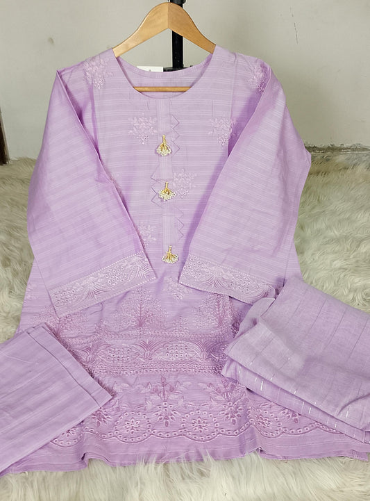 3 PIECE - EMBROIDERED LAWN SUIT
