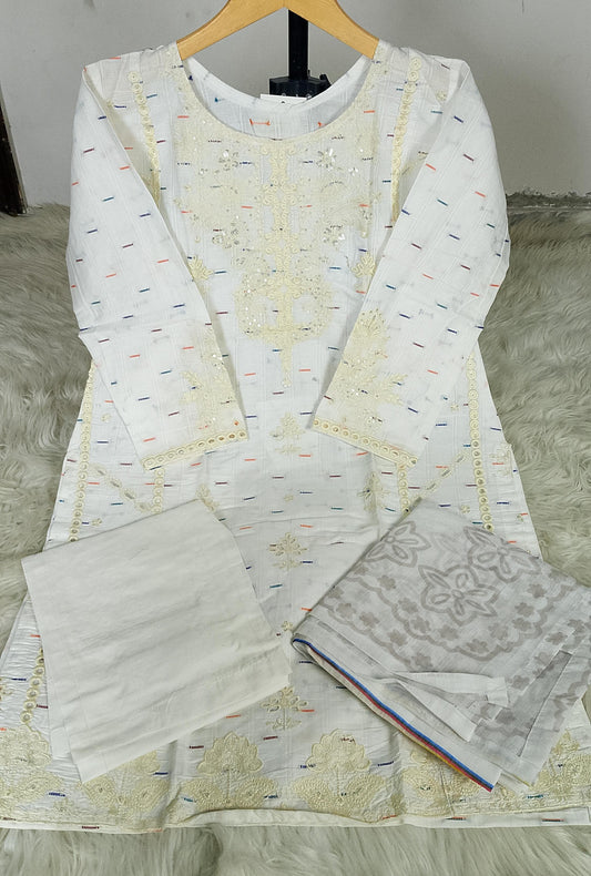 3 PIECE - EMBROIDERED LAWN SUIT