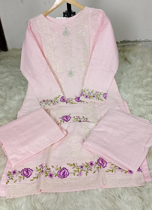 3 PIECE - EMBROIDERED LAWN SUIT