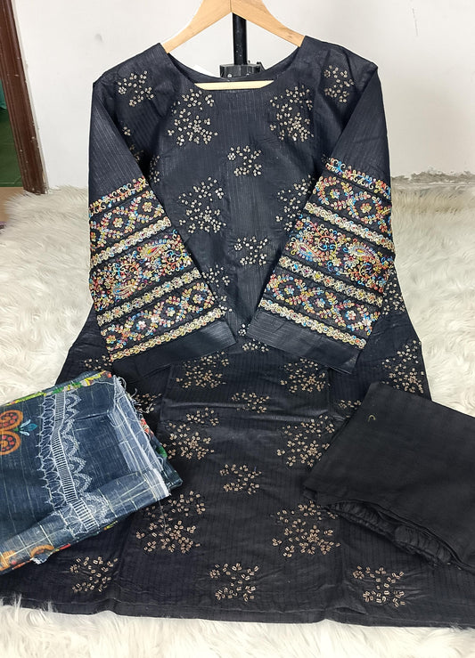3 PIECE - EMBROIDERED LAWN SUIT