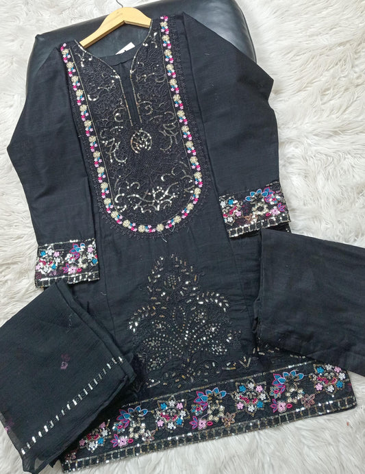 3 PIECE - EMBROIDERED LAWN SUIT