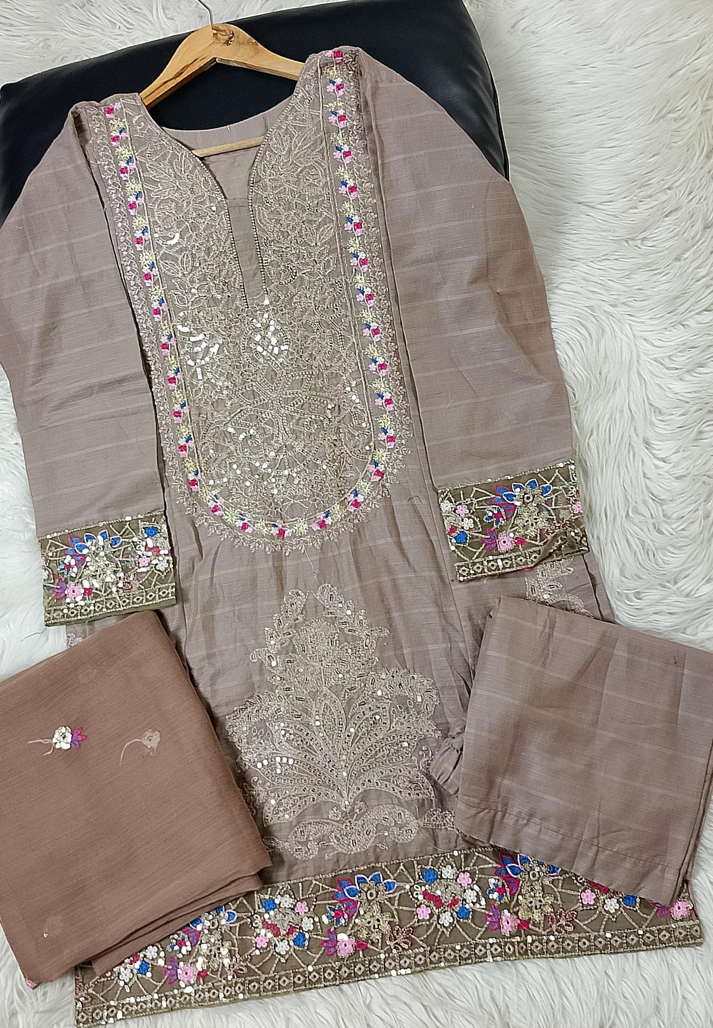 3 PIECE - EMBROIDERED LAWN SUIT