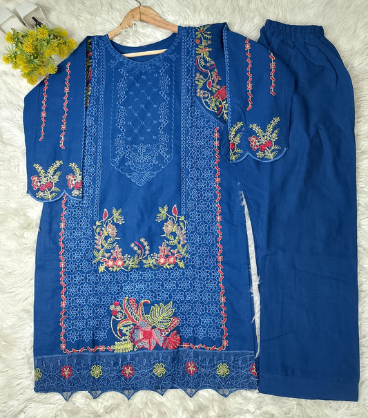 2 PIECE - EMBROIDERED KHADDAR SUIT