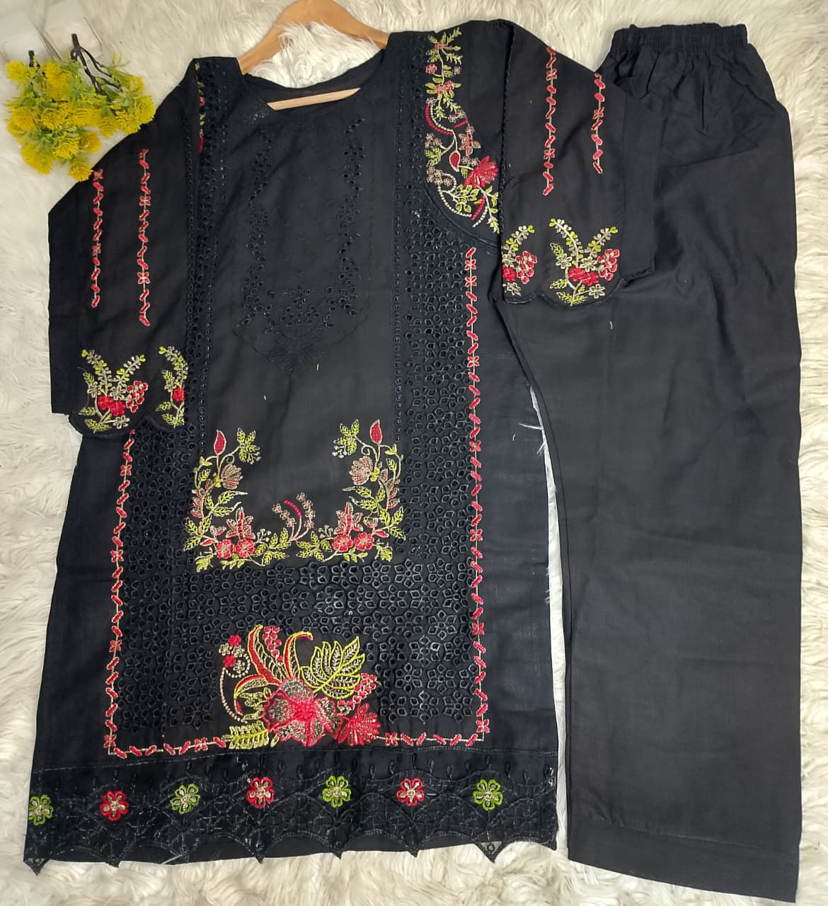 2 PIECE - EMBROIDERED KHADDAR SUIT