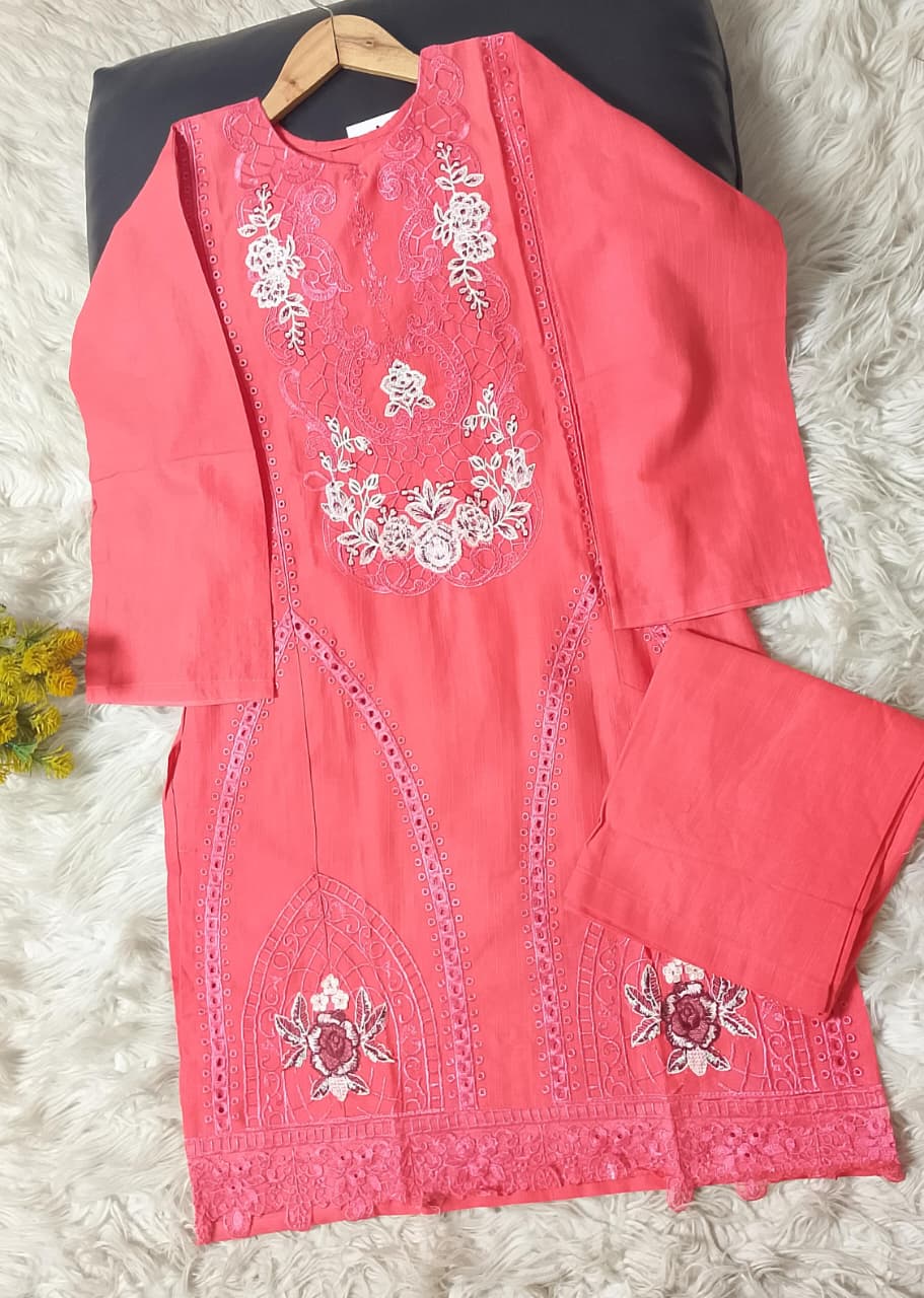 2 PIECE - EMBROIDERED KHADDAR SUIT