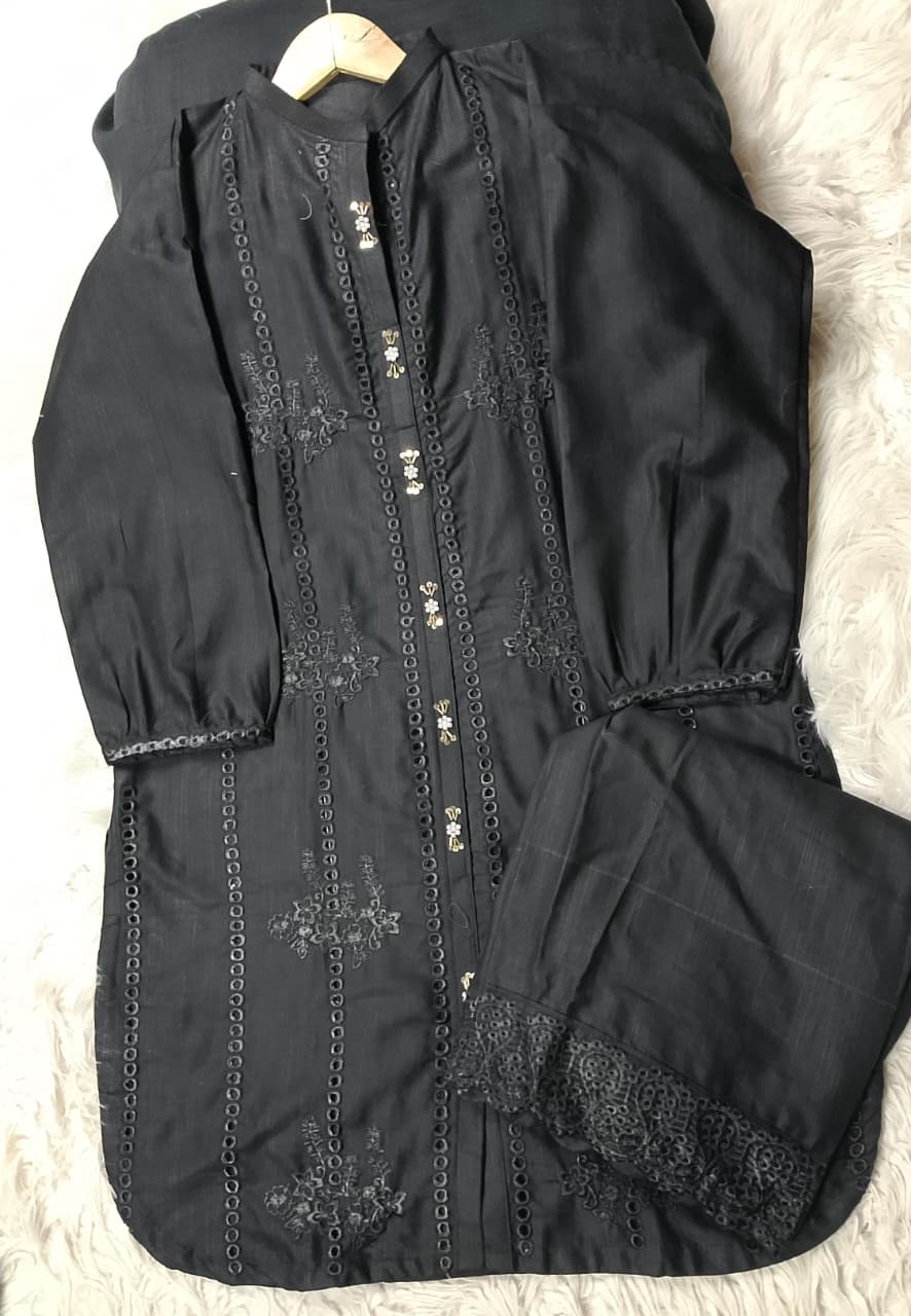 2 PIECE - EMBROIDERED KHADDAR SUIT