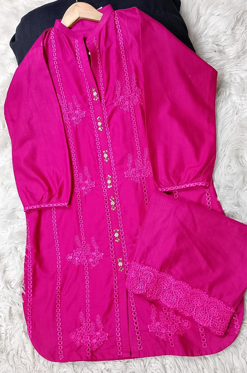 2 PIECE - EMBROIDERED KHADDAR SUIT