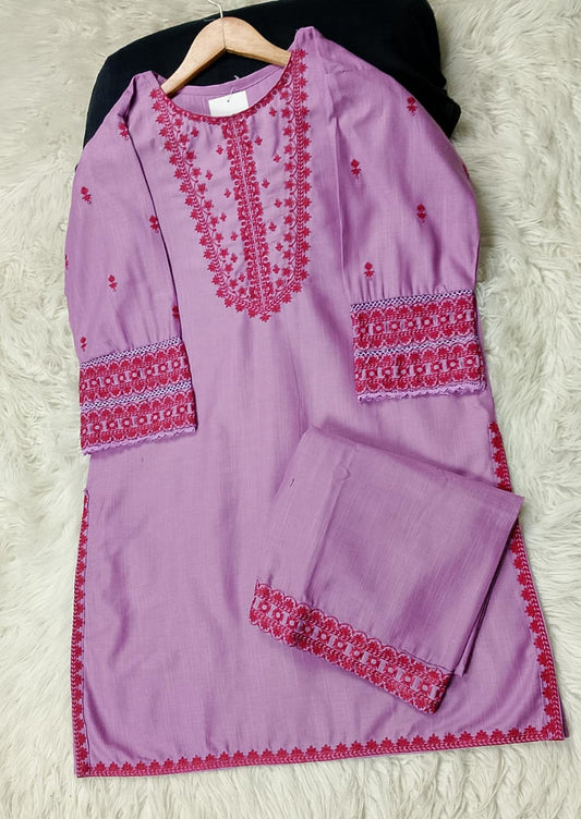2 PIECE - EMBROIDERED KHADDAR SUIT