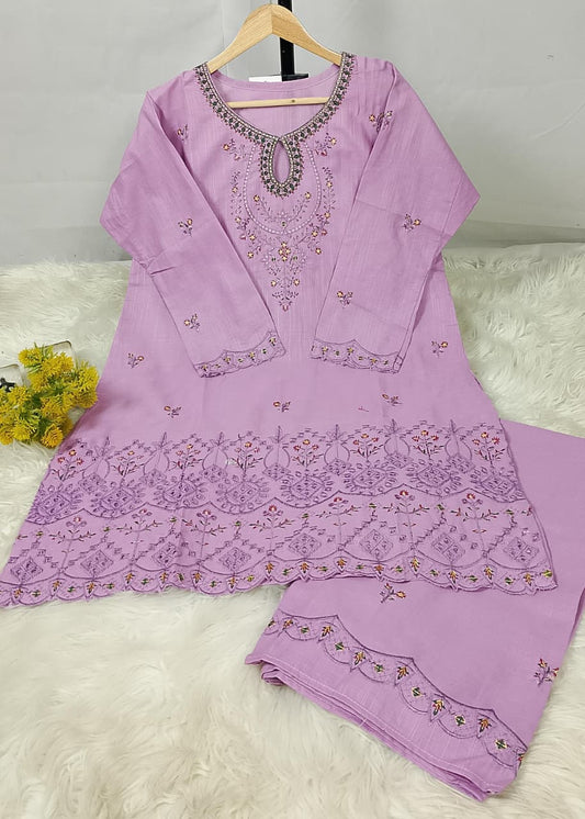 2 PIECE - EMBROIDERED KHADDAR SUIT