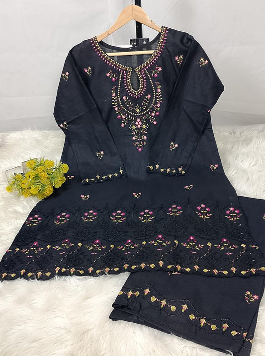 2 PIECE - EMBROIDERED KHADDAR SUIT