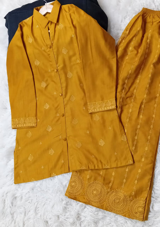 2 PIECE - EMBROIDERED KHADDAR SUIT