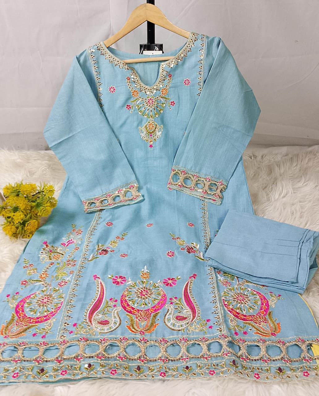 2 PIECE - EMBROIDERED KHADDAR SUIT