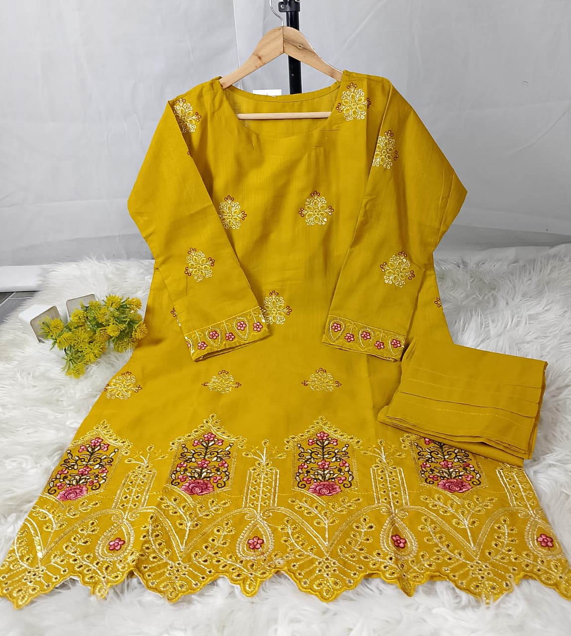 2 PIECE - EMBROIDERED KHADDAR SUIT