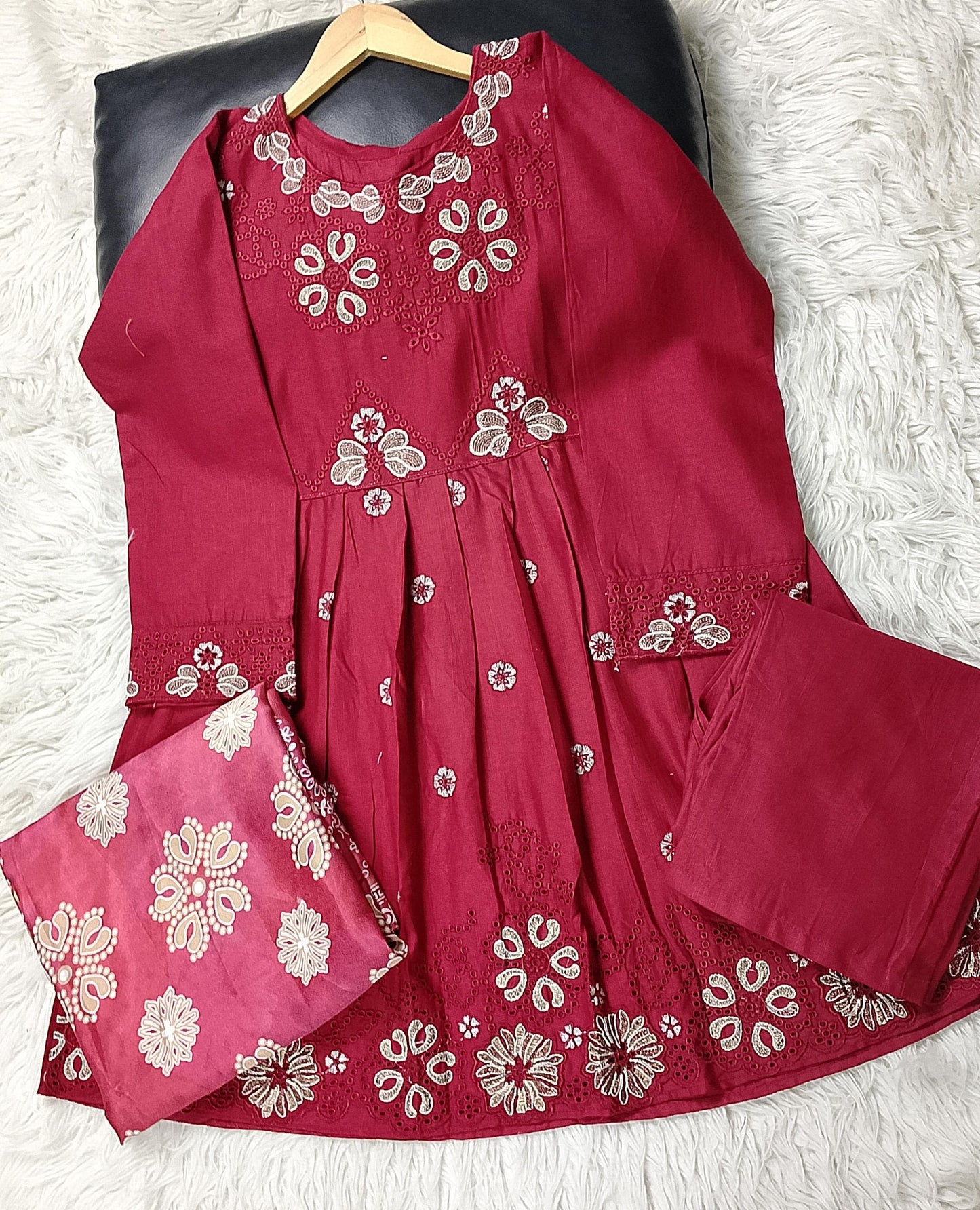 3 PIECE - EMBROIDERED KHADDAR SUIT
