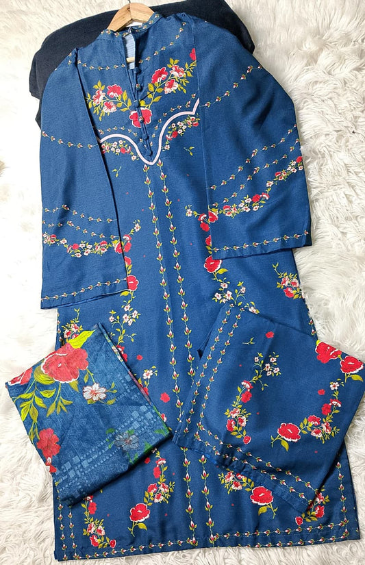 3 PIECE - EMBROIDERED LAWN SUIT