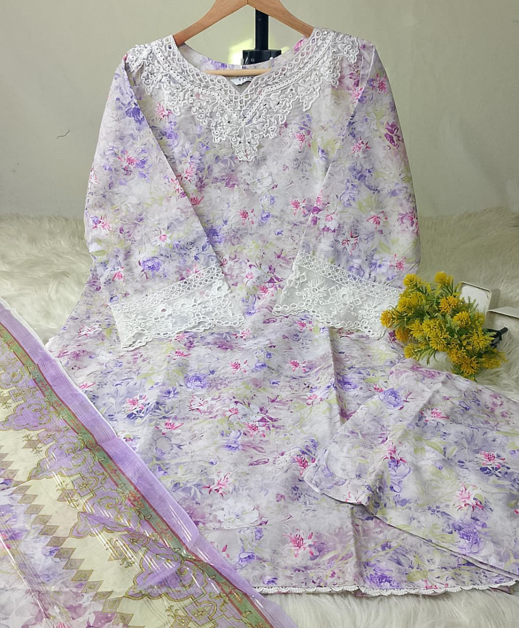 3 PIECE - EMBROIDERED LAWN SUIT