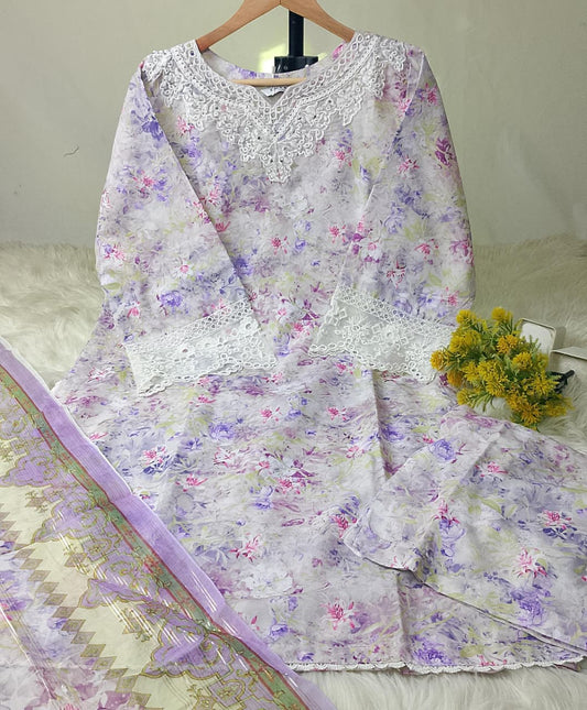 3 PIECE - EMBROIDERED LAWN SUIT