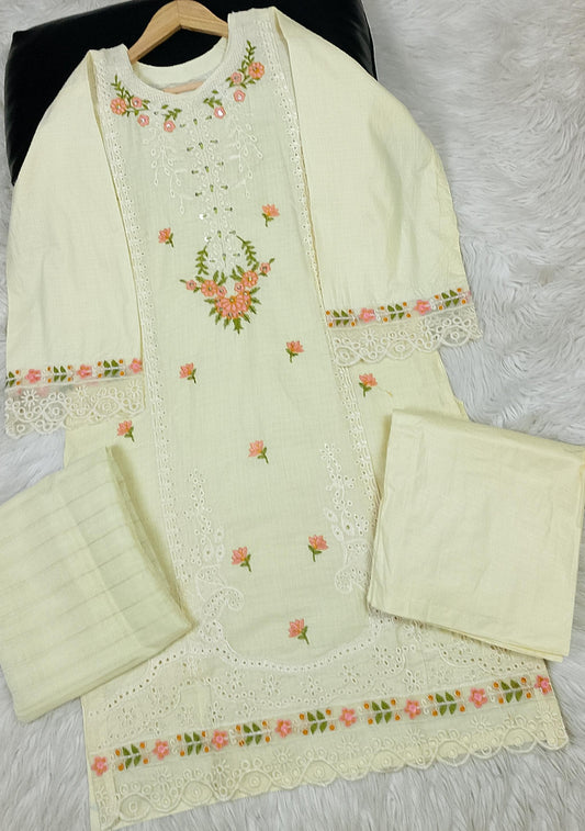 3 PIECE - EMBROIDERED LAWN SUIT