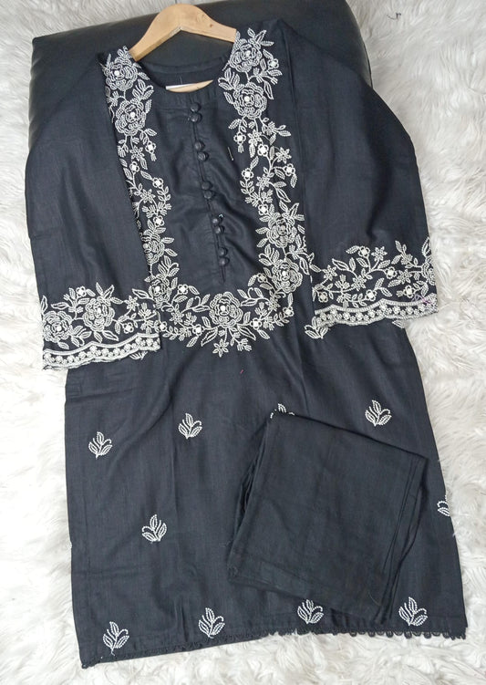 2 PIECE - EMBROIDERED KHADDAR SUIT