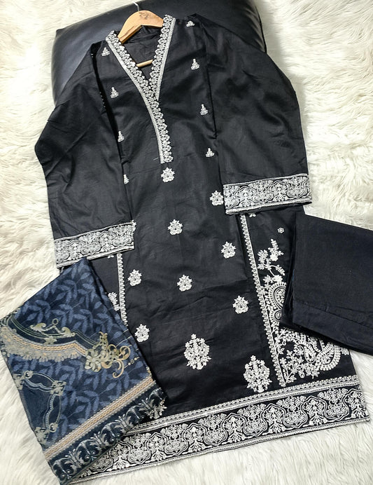 3 PIECE - EMBROIDERED LAWN SUIT