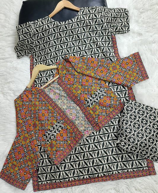 3 PIECE - EMBROIDERED LAWN SUIT