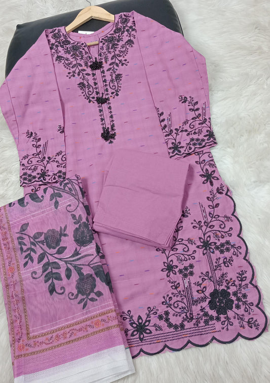 3 PIECE - EMBROIDERED LAWN SUIT