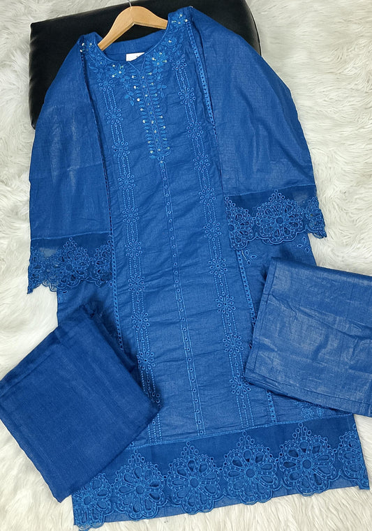 3 PIECE - EMBROIDERED LAWN SUIT