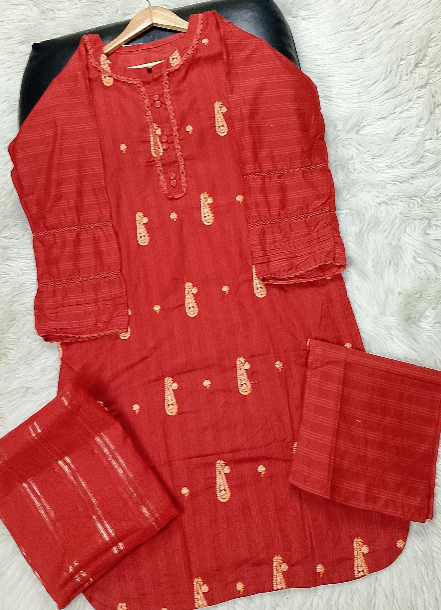 3 PIECE - EMBROIDERED LAWN SUIT