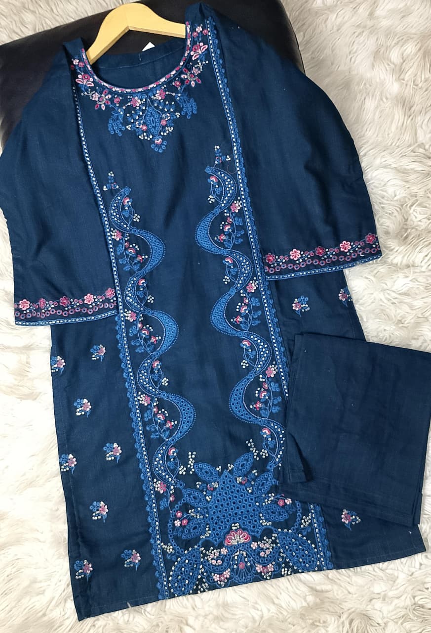 2 PIECE - EMBROIDERED KHADDAR SUIT