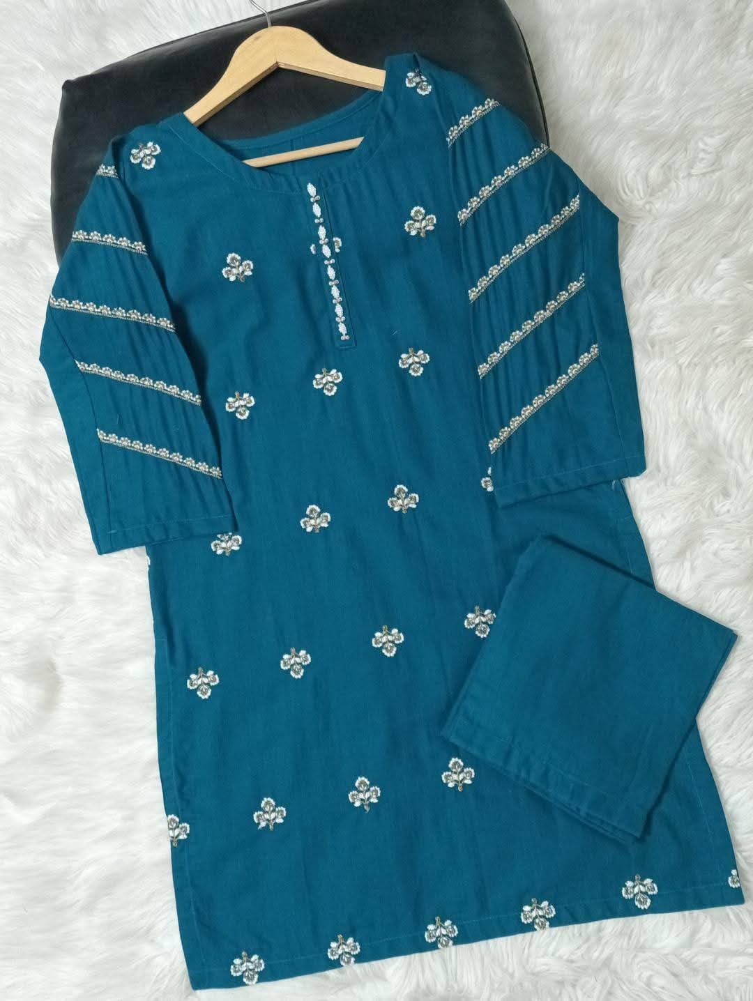 2 PIECE - EMBROIDERED KHADDAR SUIT