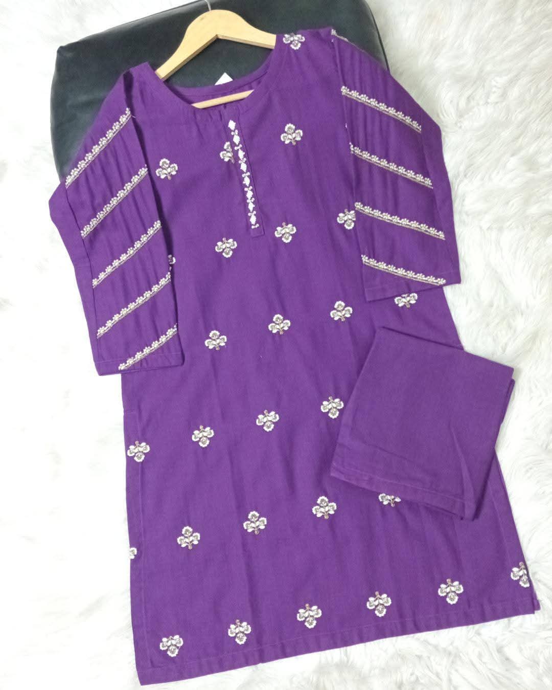 2 PIECE - EMBROIDERED KHADDAR SUIT