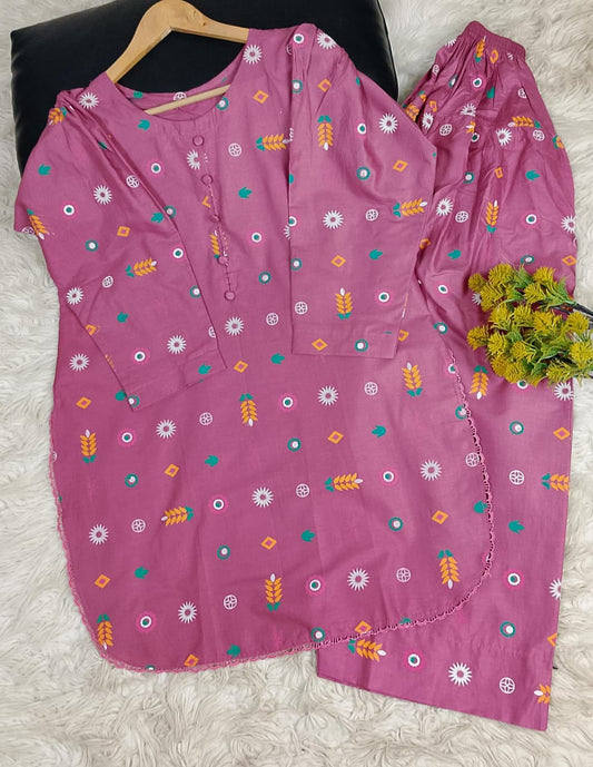 2 PIECE - EMBROIDERED LAWN SUIT