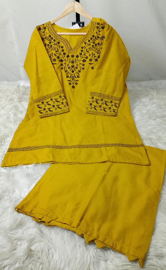 2 PIECE - EMBROIDERED KHADDAR SUIT