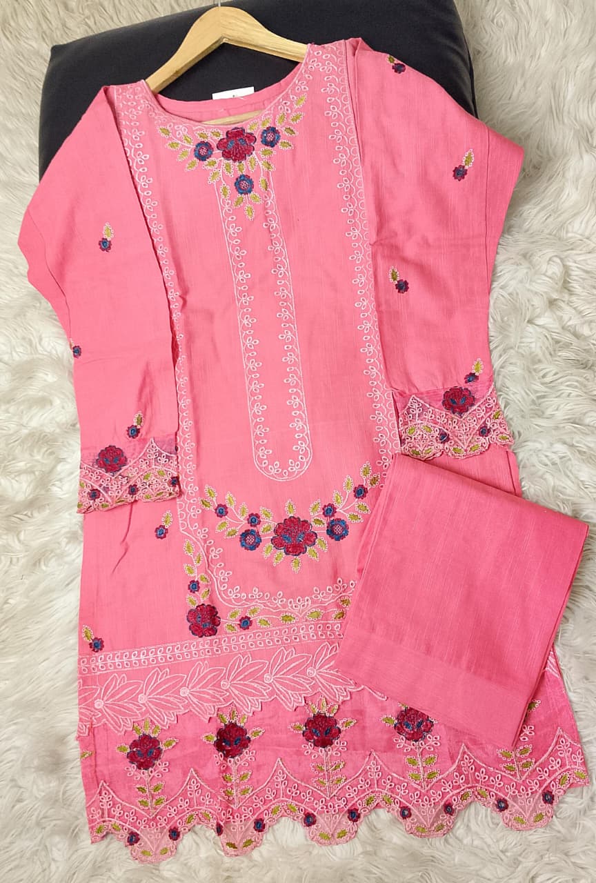 2 PIECE - EMBROIDERED KHADDAR SUIT