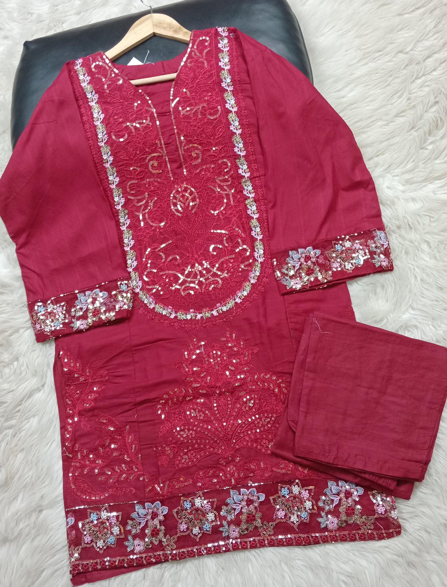 2 PIECE - EMBROIDERED LAWN SUIT