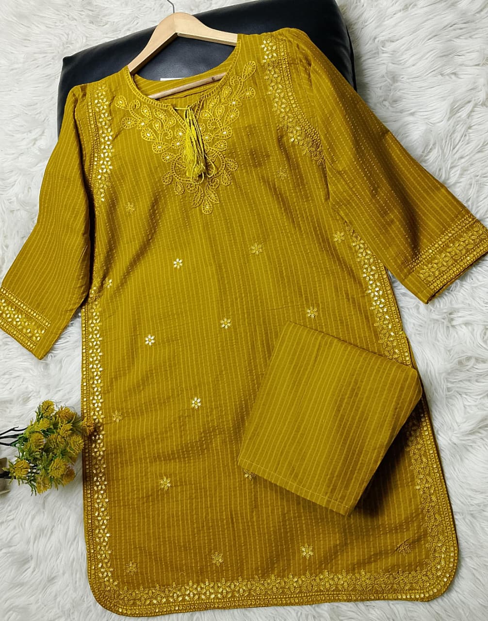 2 PIECE - EMBROIDERED KHADDAR SUIT