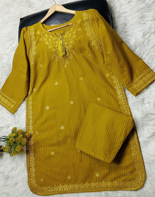 2 PIECE - EMBROIDERED KHADDAR SUIT