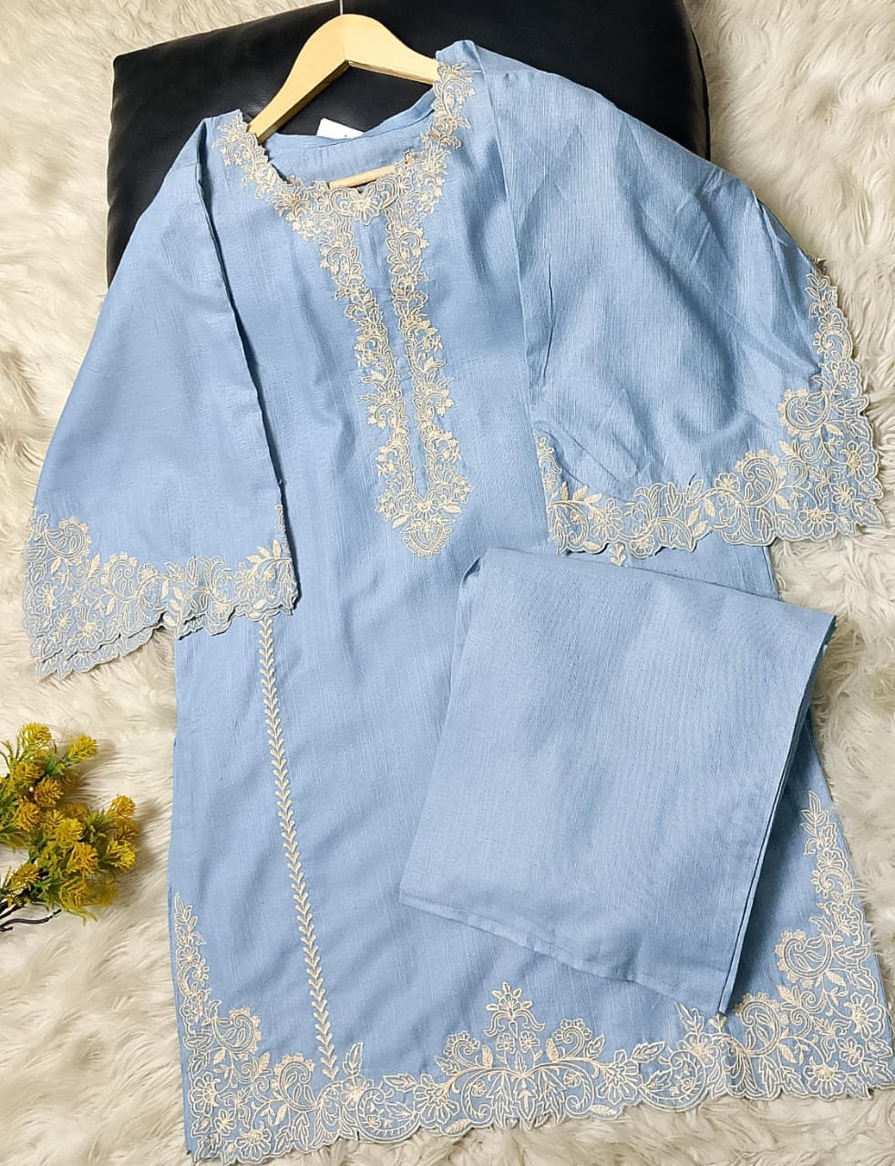 2 PIECE - EMBROIDERED KHADDAR SUIT
