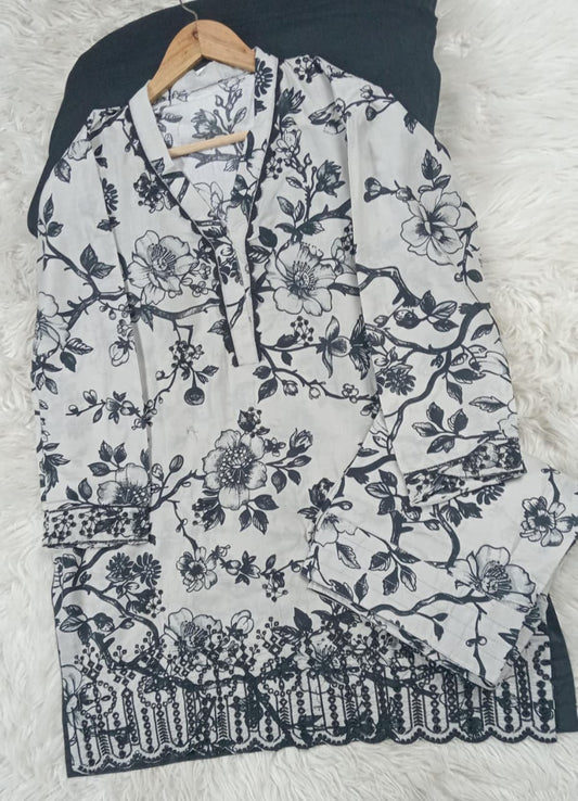 2 PIECE - EMBROIDERED LAWN SUIT