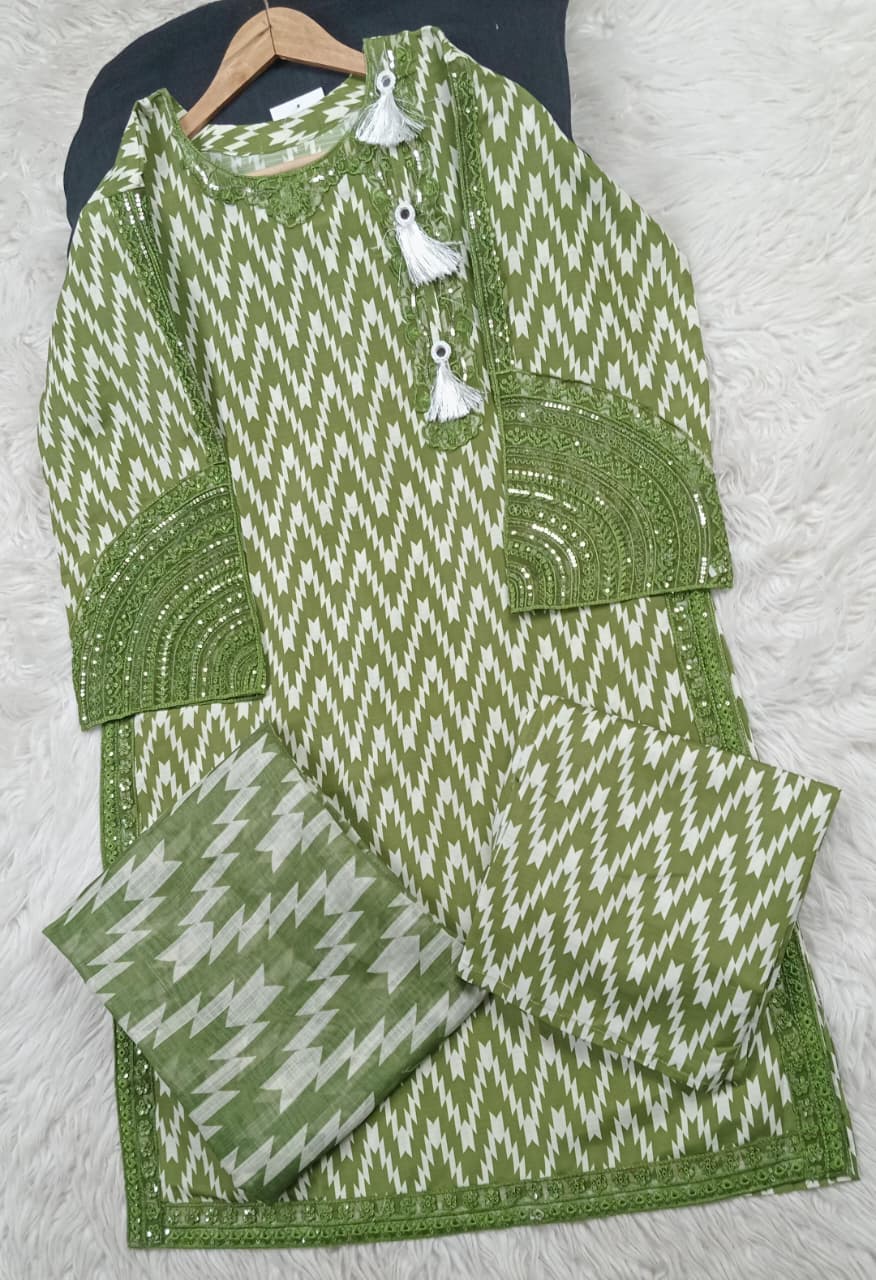 3 PIECE - EMBROIDERED LAWN SUIT